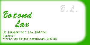 botond lax business card
